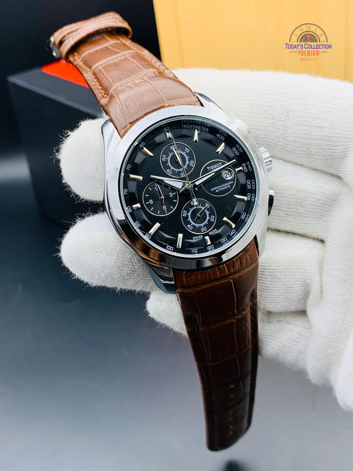 Premium Tissot - Chronograph Working - Highly durable Leather