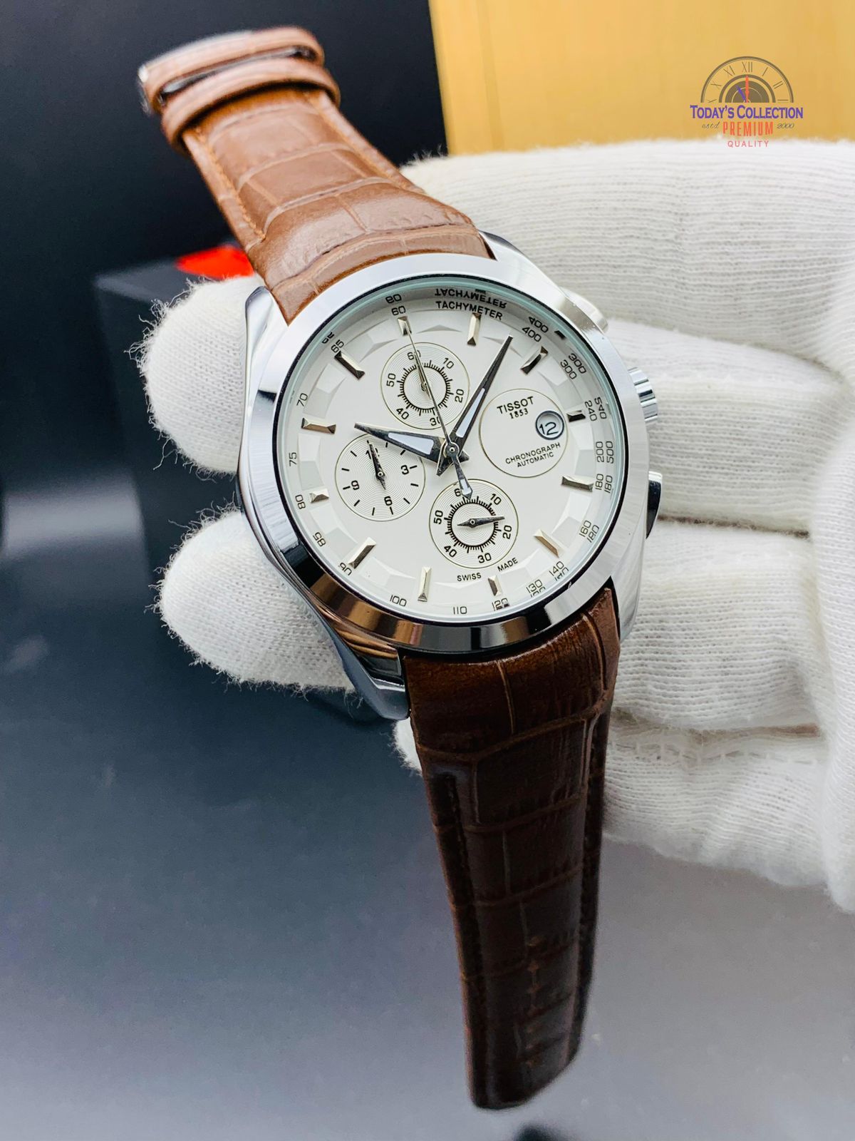 Premium Tissot - Chronograph Working - Highly durable Leather