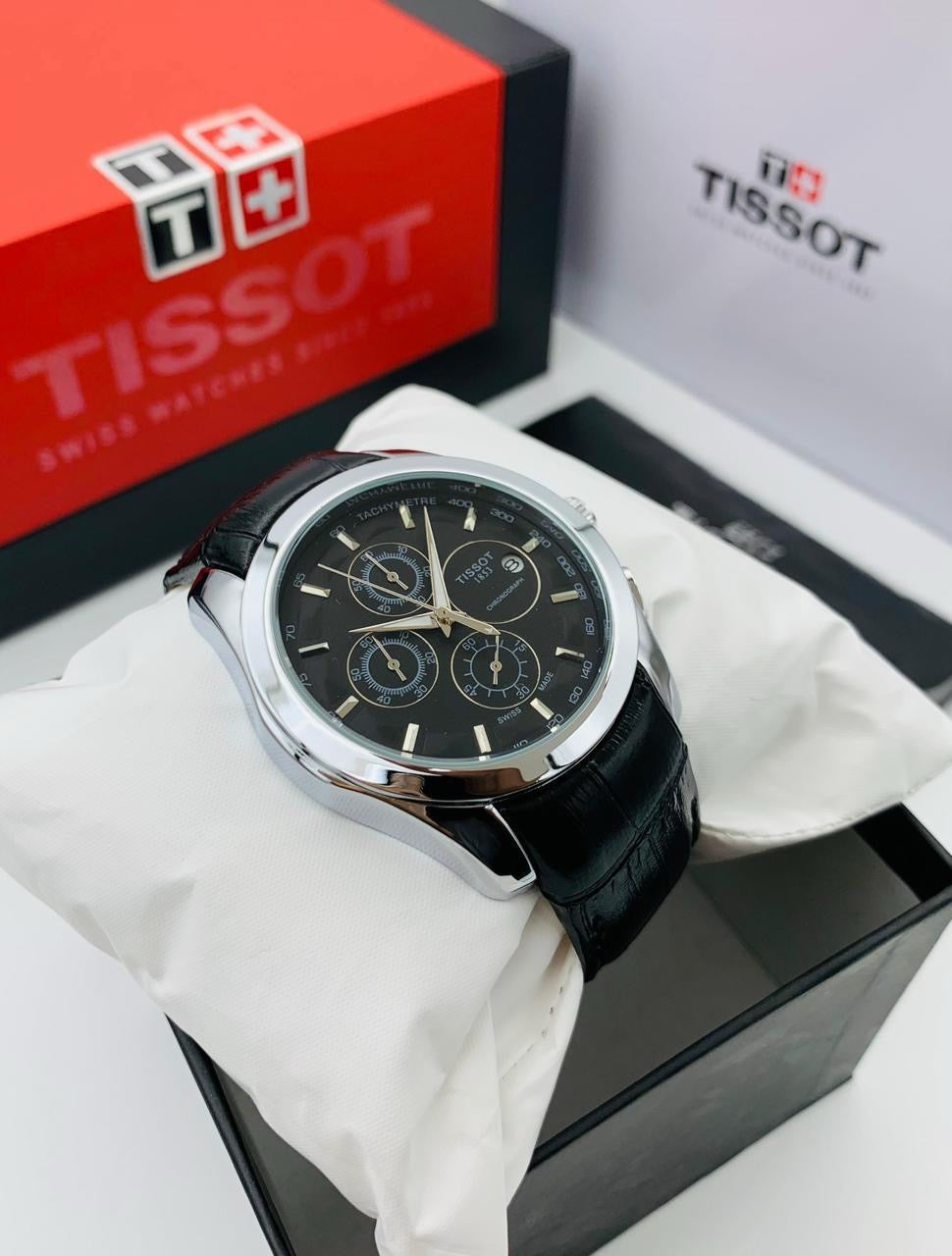 Premium Tissot - Chronograph Working - Highly durable Leather