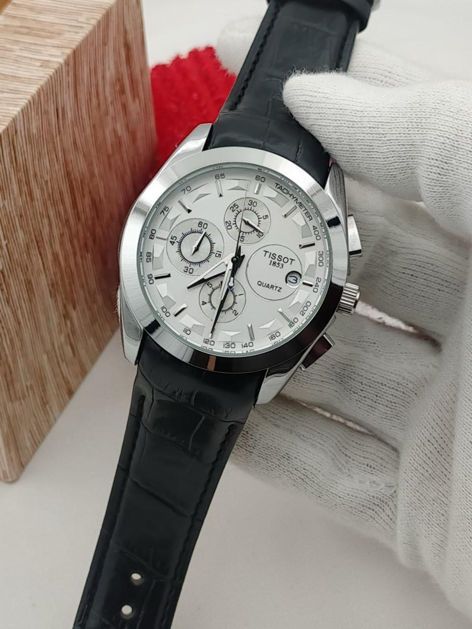 Premium Tissot - Chronograph Working - Highly durable Leather