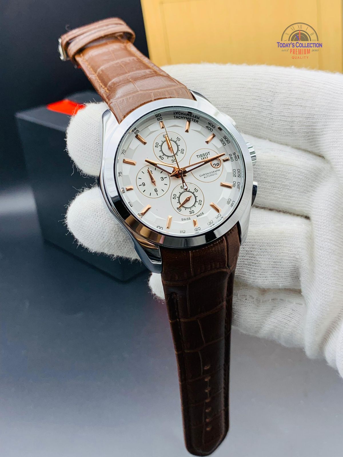 Premium Tissot - Chronograph Working - Highly durable Leather