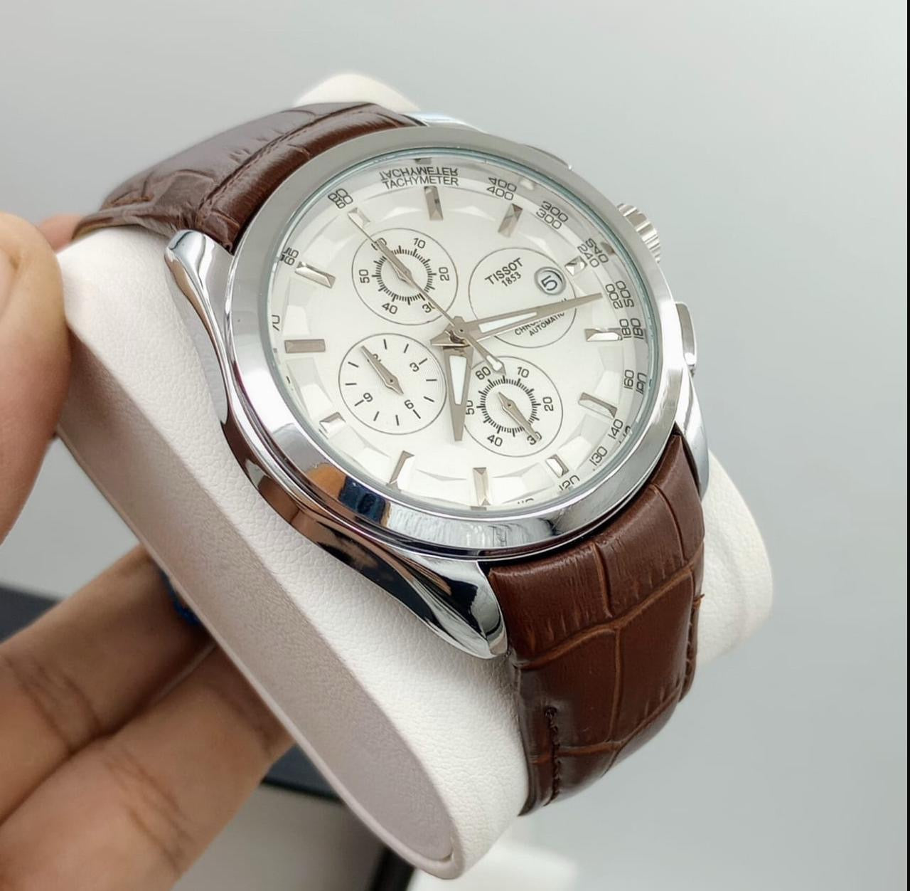 Premium Tissot - Chronograph Working - Highly durable Leather